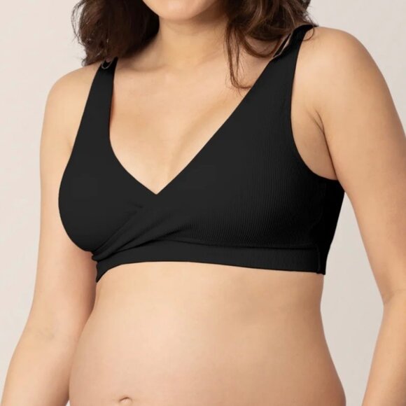 Kindred Bravely Sublime Adjustable Crossover Nursing & Lounge Bra Black Medium - Picture 1 of 4